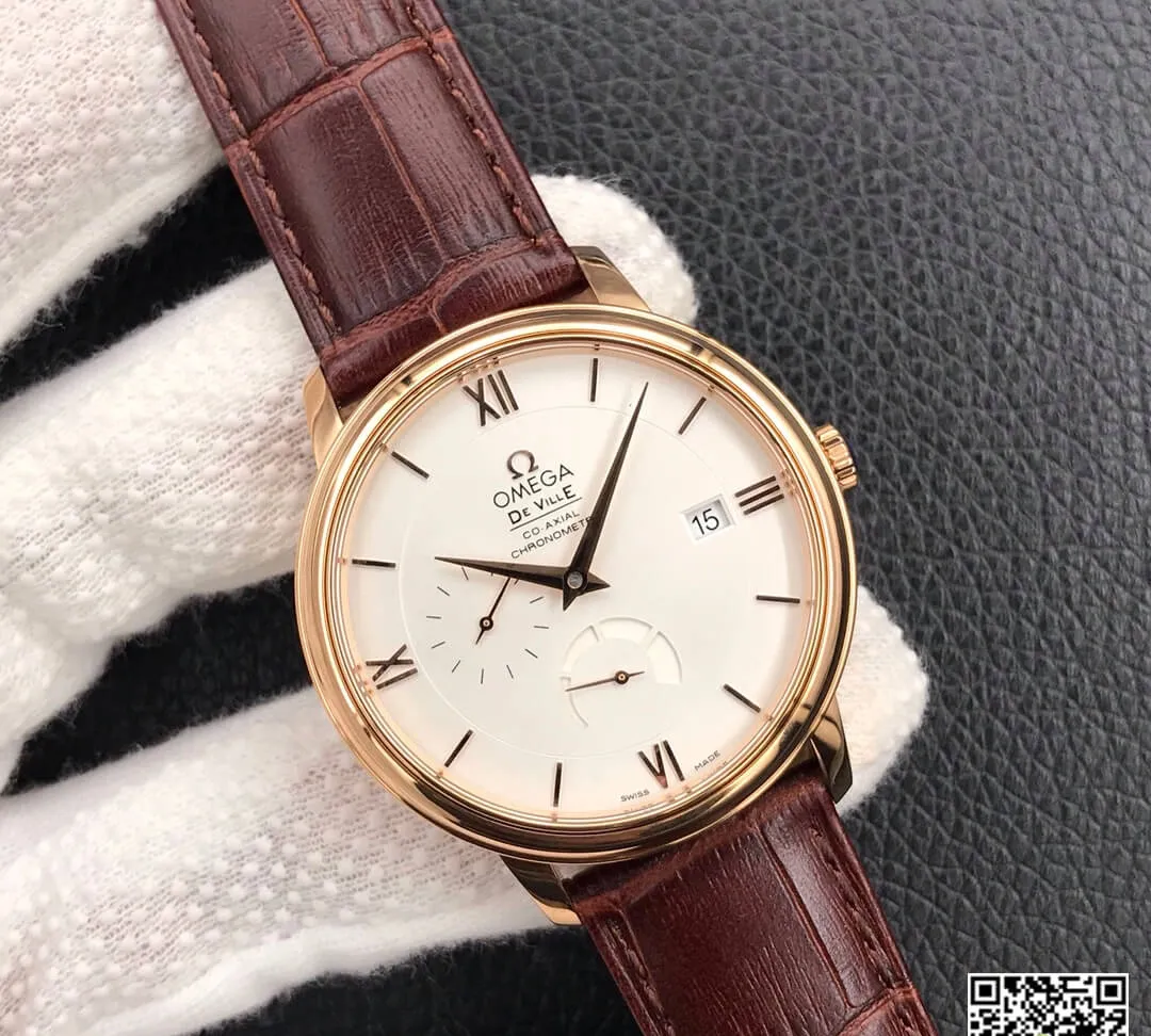 Omega De Ville 424.53.40.21.02.001 ZF Factory 1:1 Best Edition Replica Watch Brown Leather Strap